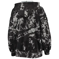 Sweat à capuche Majestic Threads noir pour femme Philadelphia 76ers Burble Tie-Dye Tri-Blend