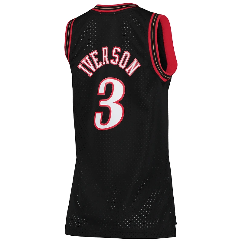 Women's Mitchell & Ness Allen Iverson Black Philadelphia 76ers 2000/01 Hardwood Classics Swingman Jersey