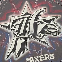 Sweat-shirt léger noir pour femme Mitchell & Ness Philadelphia 76ers Hardwood Classics