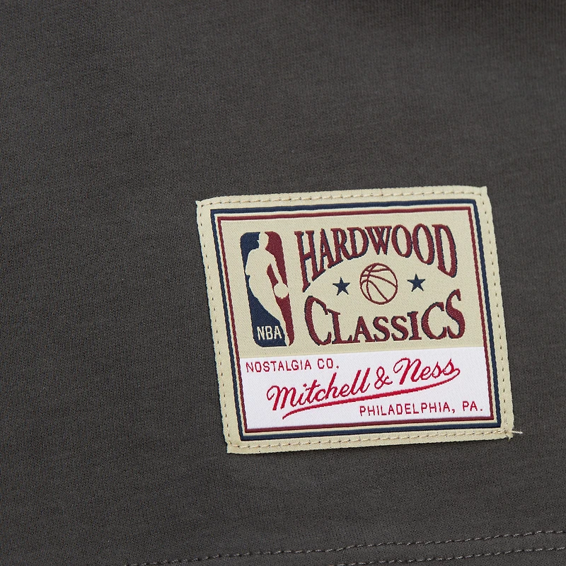 Women's Mitchell & Ness Charcoal Philadelphia 76ers Hardwood Classics Oversized Boyfriend T-Shirt
