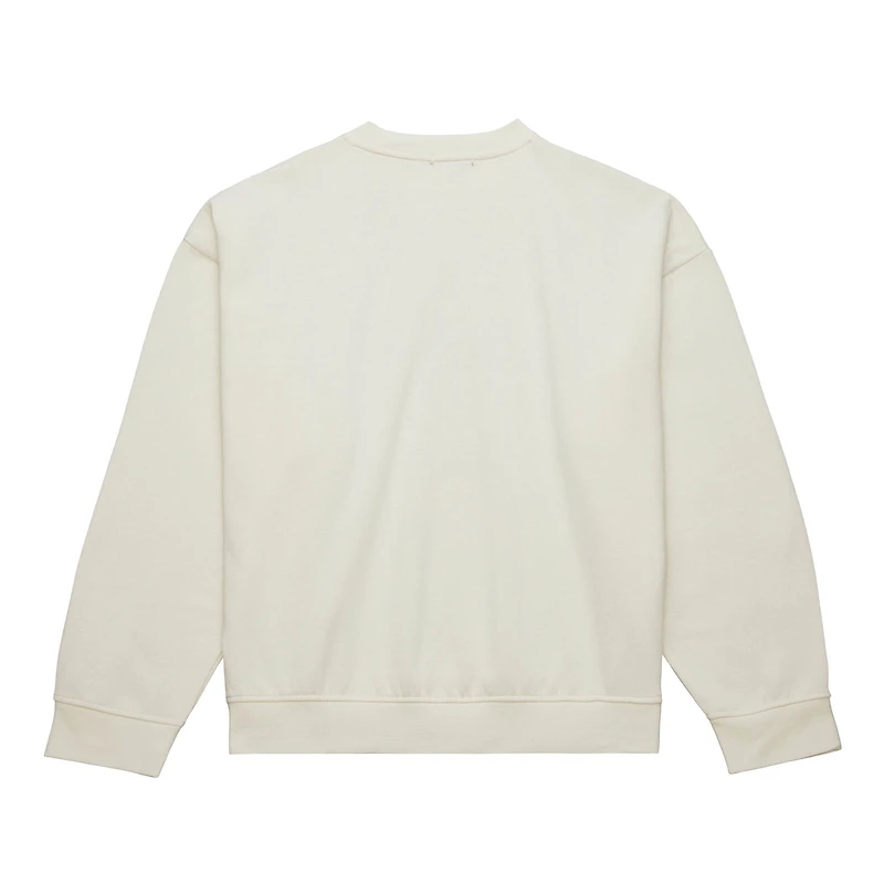 Sweat-shirt à capuche Hardwood Classics pour femme, couleur crème, des Philadelphia 76ers, Mitchell & Ness