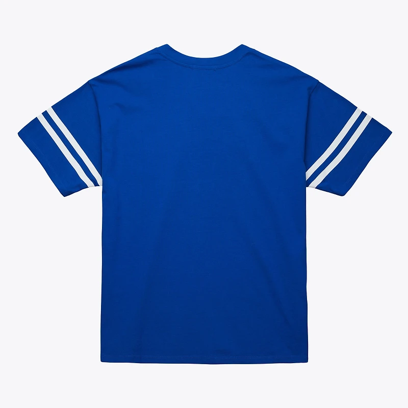 Women's Mitchell & Ness Royal Philadelphia 76ers Hardwood Classics Boyfriend V-Neck T-Shirt