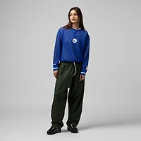 Haut court à manches longues en maille Mitchell & Ness Royal Philadelphia 76ers Hardwood Classics pour femme