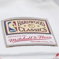 Women's Mitchell & Ness White Philadelphia 76ers Cropped Fashion Jersey