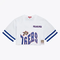 Maillot court Mitchell & Ness blanc Philadelphia 76ers pour femme