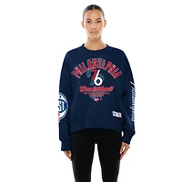 Sweat-shirt New Era bleu marine Philadelphia 76ers édition City 2025/26 pour femme