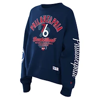 Sweat-shirt New Era bleu marine Philadelphia 76ers édition City 2025/26 pour femme