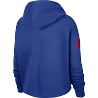 Sweat à capuche court enfiler pour femme Royal Philadelphia 76ers Nike