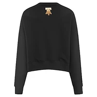 Sweat-shirt court Pro Standard noir Philadelphia 76ers Glam pour femmes