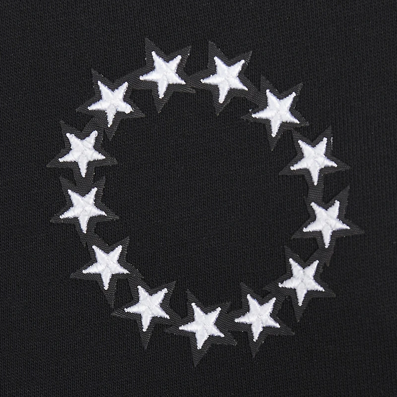 Women's Pro Standard Black Philadelphia 76ers Jewels Cropped Pullover Hoodie