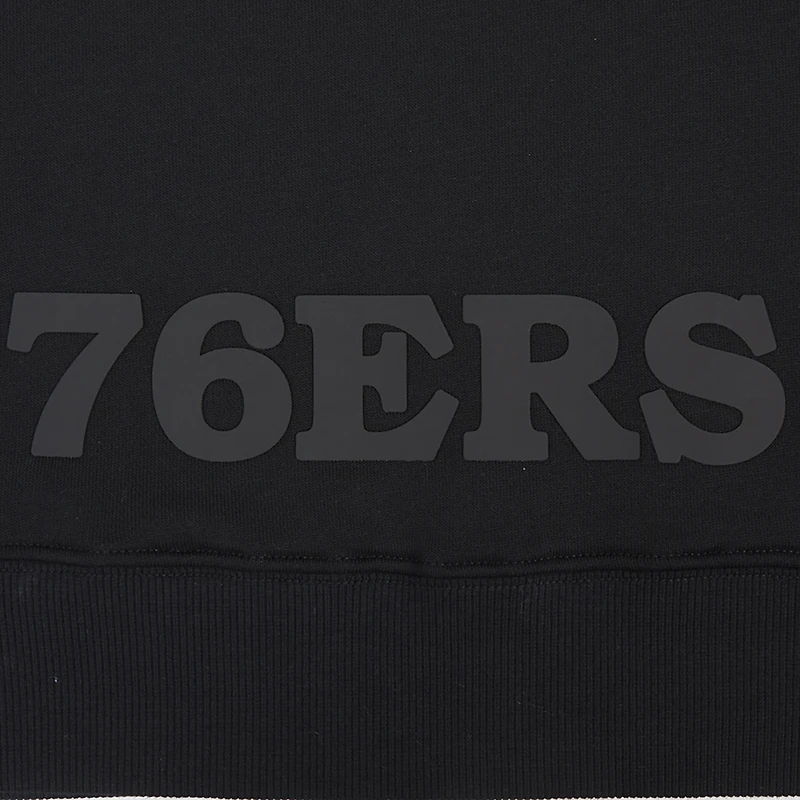 Women's Pro Standard Black Philadelphia 76ers Jewels Cropped Pullover Hoodie