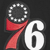 Women's Pro Standard Black Philadelphia 76ers Paint The City Cropped Pullover Sweatshirt