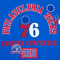 Women's Pro Standard Royal Philadelphia 76ers Area Code Cropped Pullover Sweatshirt