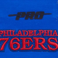 T-shirt Pro Standard Royal Philadelphia 76ers Script Boyfriend pour femme