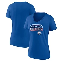 Women's  Royal Philadelphia 76ers Pick and Roll Coverage V-Neck T-Shirt