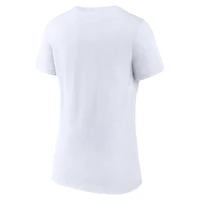 T-shirt à col en V blanc pour femme, logo alternatif des Philadelphia 76ers