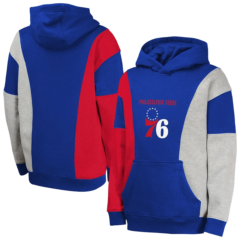 Youth  Blue Philadelphia 76ers Ace the Hole Pullover Hoodie