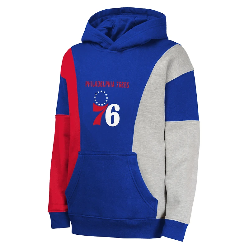 Youth  Blue Philadelphia 76ers Ace the Hole Pullover Hoodie