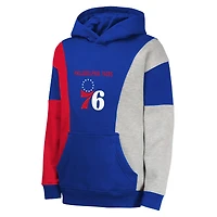 Youth  Blue Philadelphia 76ers Ace the Hole Pullover Hoodie