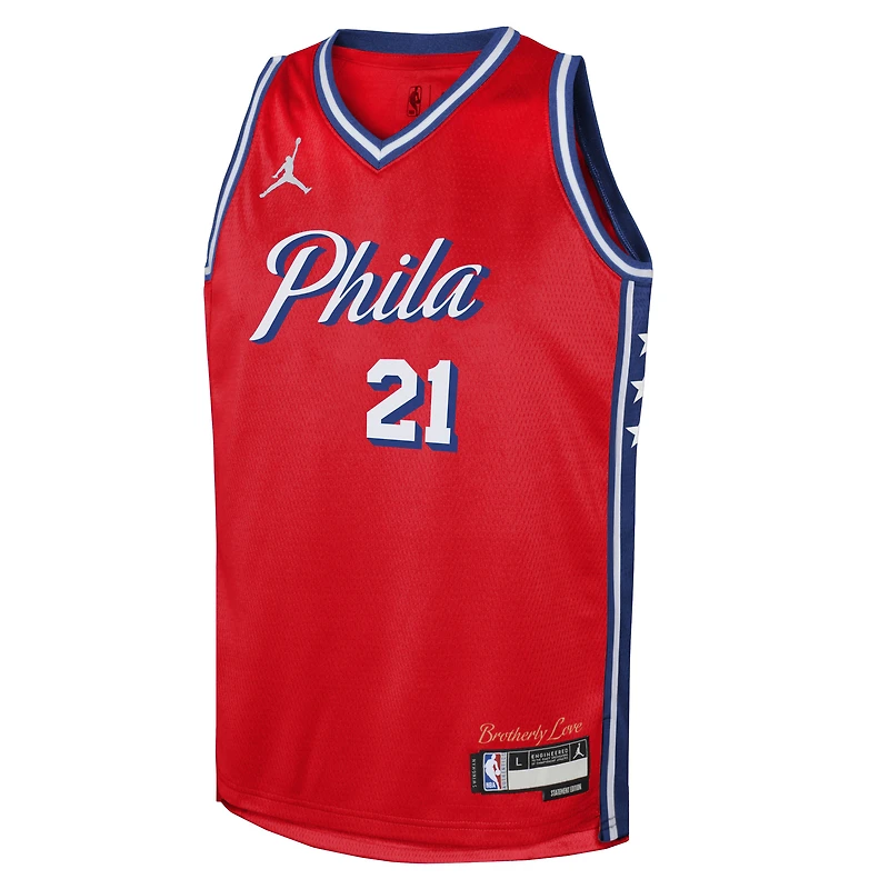Maillot Jordan Brand Joel Embiid Swingman pour jeune des Philadelphia 76ers - Édition Statement