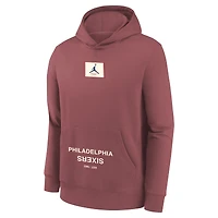 Sweat à capuche Jordan Brand rouge Philadelphia 76ers Courtside Statement Edition pour jeunes