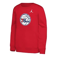 Youth Jordan Brand Red Philadelphia 76ers Courtside Statement Edition Sweatshirt