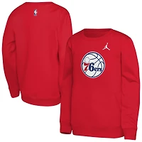 Sweat-shirt Jordan Brand rouge Philadelphia 76ers Courtside Statement Edition pour jeunes