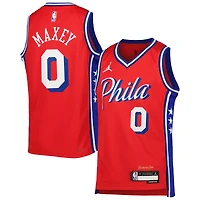 Maillot Swingman des Philadelphia 76ers Jordan Brand Tyrese Maxey pour jeune - Statement Edition