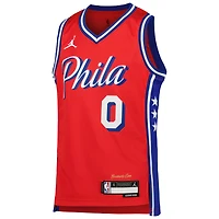 Maillot Swingman des Philadelphia 76ers Jordan Brand Tyrese Maxey pour jeune - Statement Edition