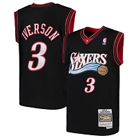 Maillot Mitchell & Ness Allen Iverson noir Philadelphia 76ers Hardwood Classics Swingman Throwback Jersey