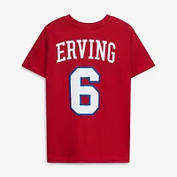 Youth Mitchell & Ness Julius Erving Red Philadelphia 76ers Hardwood Classics Name Number T-Shirt