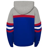 Youth Mitchell & Ness Royal/Heather Gray Philadelphia 76ers Hardwood Classics Head Coach Pullover Hoodie