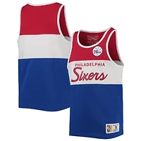 Débardeur pour jeune Mitchell & Ness Royal/Red Philadelphia 76ers Hardwood Classics Special Script