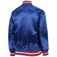 Mitchell & Ness Royal Philadelphia 76ers Hardwood Classics Satin Raglan Full-Snap Jacket