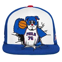 Youth Mitchell & Ness  Royal Philadelphia 76ers Mascot Snapback Hat