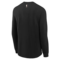 Youth Nike  Black Philadelphia 76ers Hardwood Classics Essential Logo Max90 Long Sleeve T-Shirt