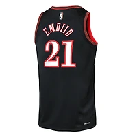 Maillot Nike Swingman Joel Embiid noir pour jeune des Philadelphia 76ers - Édition classique