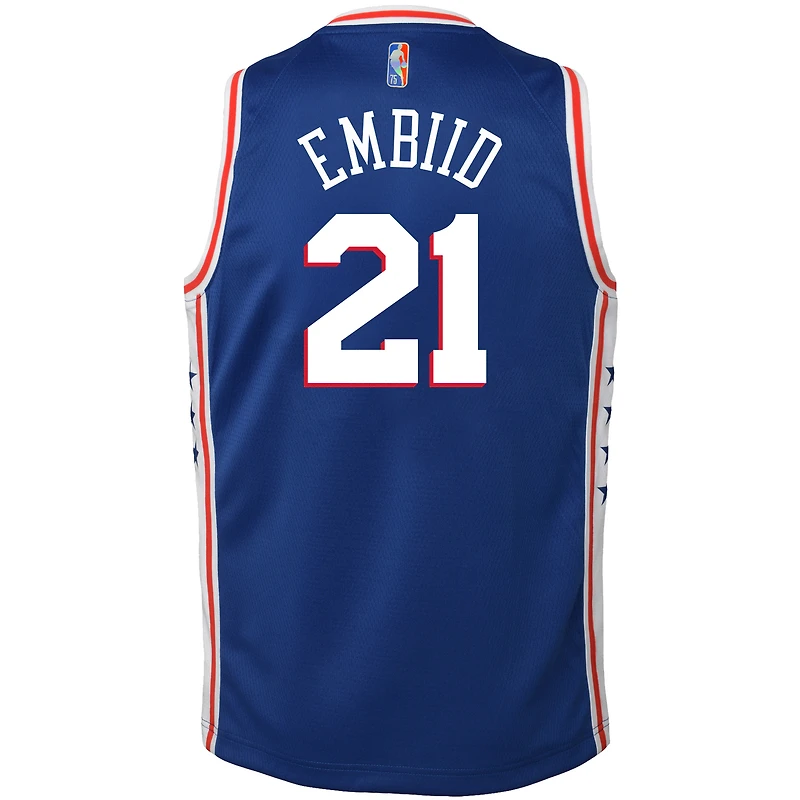 Jeunesse Nike Joel Embiid Royal Philadelphia 76ers 2021/22 Diamond Swingman - Maillot Icon Edition