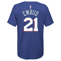 Enfant Nike Joel Embiid Royal Philadelphia 76ers Nom & Numéro - T-shirt
