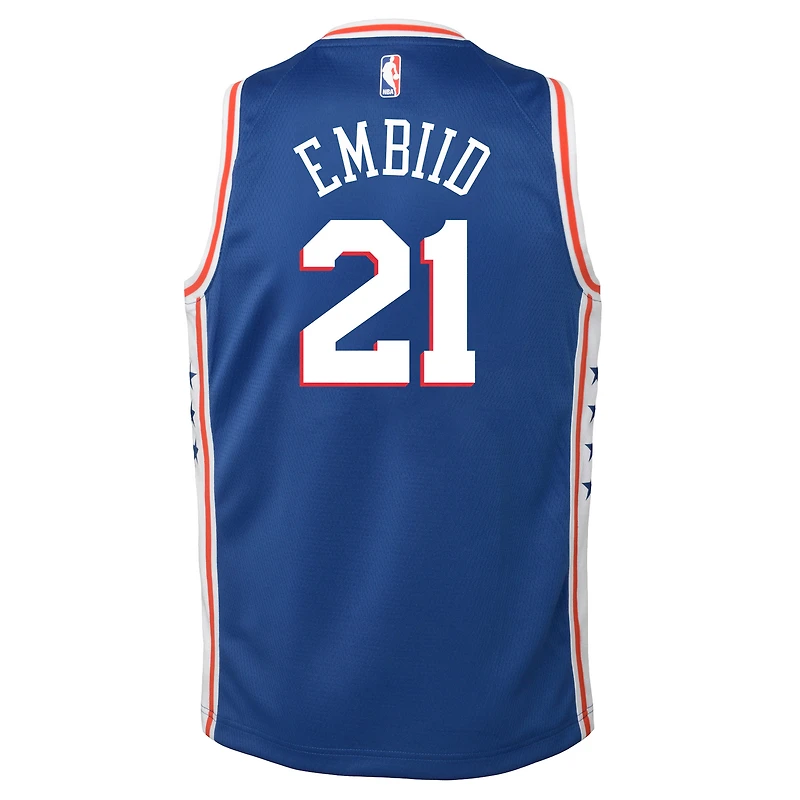 Enfant Nike Joel Embiid Royal Philadelphia 76ers Swingman - Maillot Icon Edition