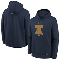 Youth Nike Navy Philadelphia 76ers 2025/26 City Edition Club Fleece Pullover Hoodie