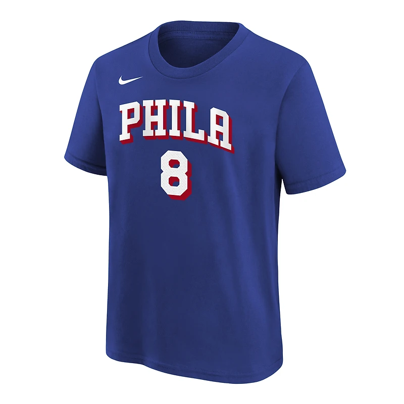 T-shirt Nike pour jeune Paul George #8 Royal Philadelphia 76ers avec nom et numéro