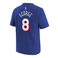 T-shirt Nike pour jeune Paul George #8 Royal Philadelphia 76ers avec nom et numéro