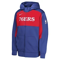 Youth Nike Royal/Red Philadelphia 76ers Authentic On-Court Showtime Performance Full-Zip Hoodie