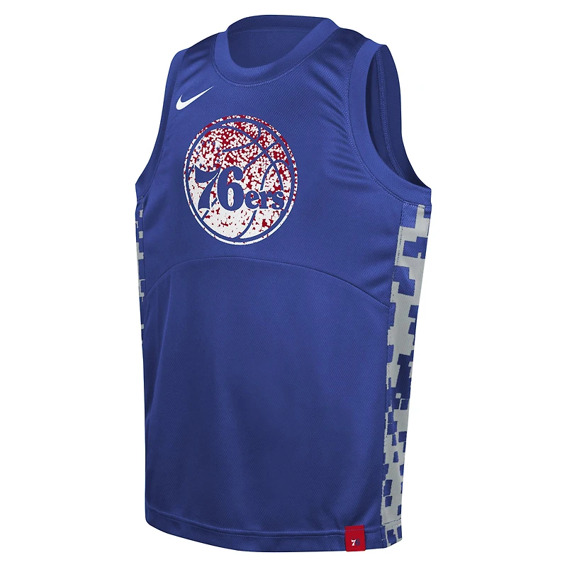 Youth Nike Royal Philadelphia 76ers Courtside Starting Five Team Jersey