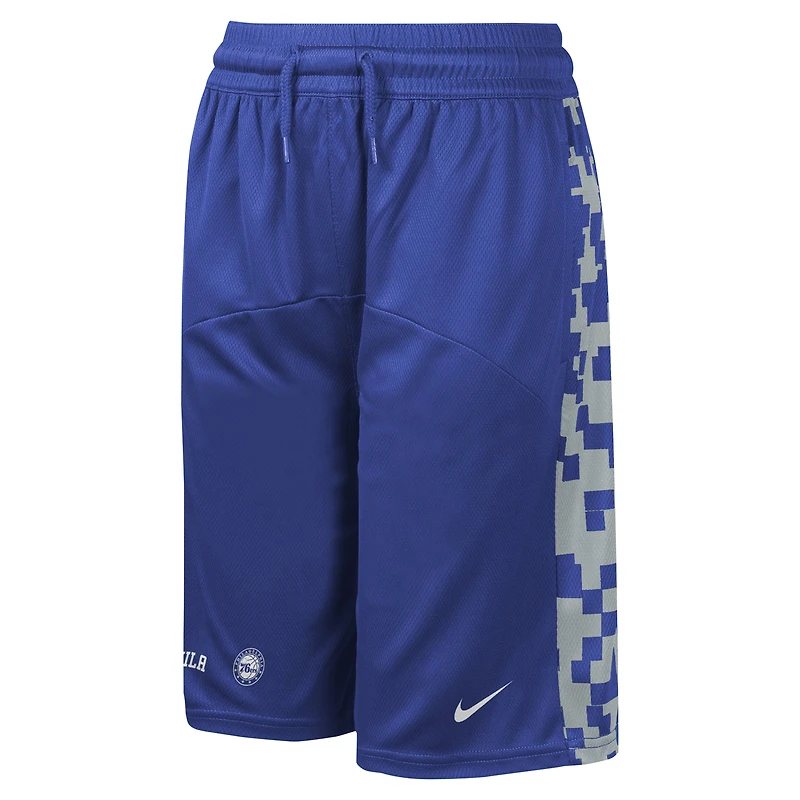 Short Nike Royal Philadelphia 76ers Courtside Starting Five Team pour jeune