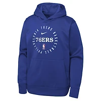 Youth Nike Royal Philadelphia 76ers Performance Practice Spotlight Pullover Hoodie