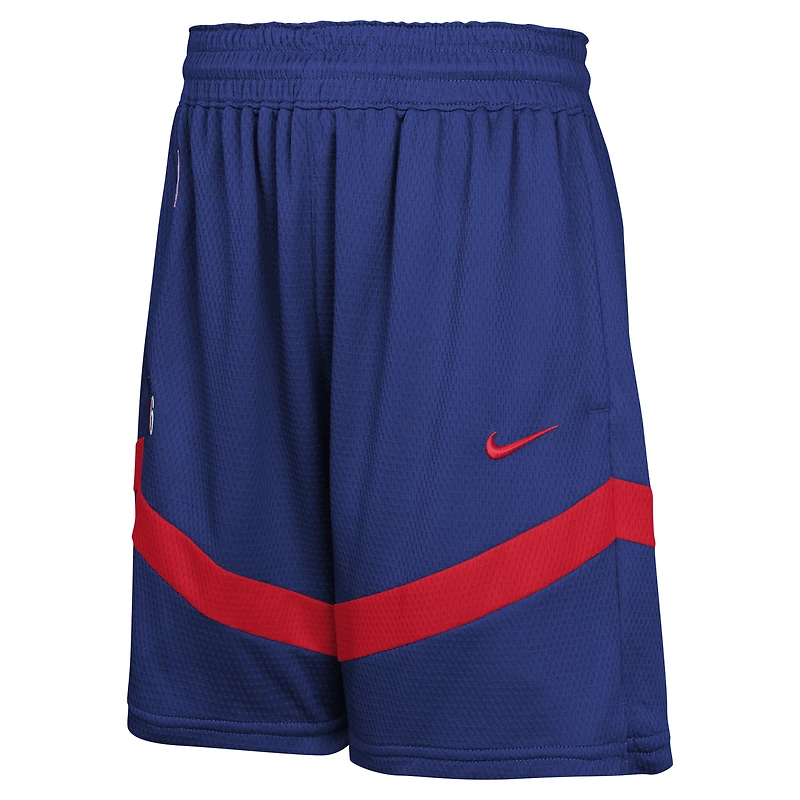 Youth Nike Royal Philadelphia 76ers Practice Mesh Shorts