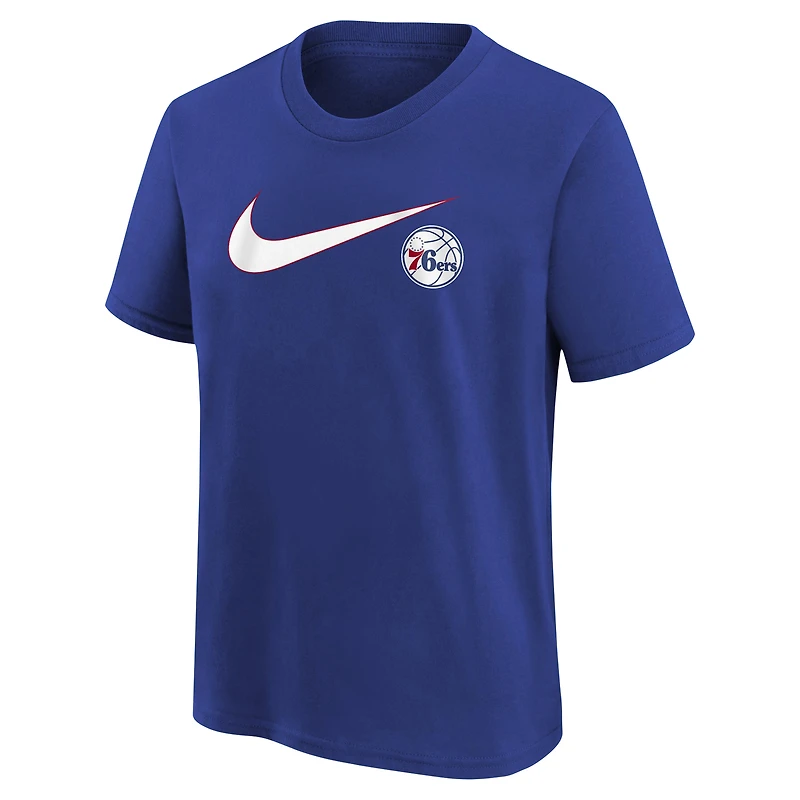 T-shirt Nike Royal Philadelphia 76ers Swoosh pour jeune