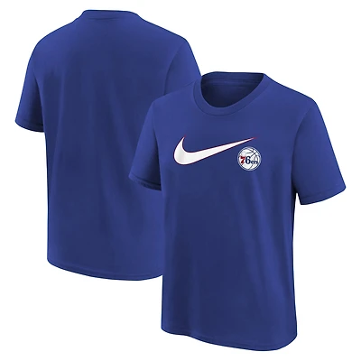 T-shirt Nike Royal Philadelphia 76ers Swoosh pour jeune